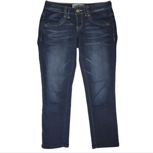 Jolt Womens Dark Denim Ankle Low Rise Jeans Size 1